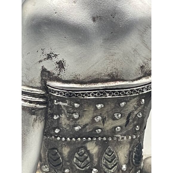 Native African Tribal Princess Queen Statue figure 10" embossed embellished READ - Picture 7 of 8